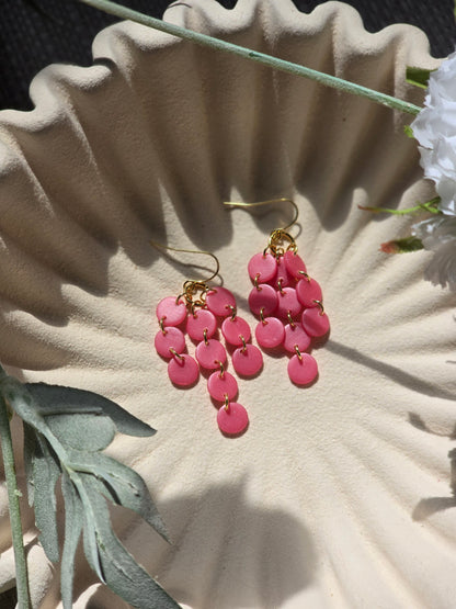 Circle chain drop earrings