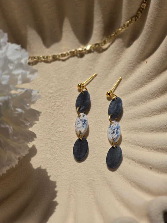 Sophie in denim| can be switched for silver/ fish hook