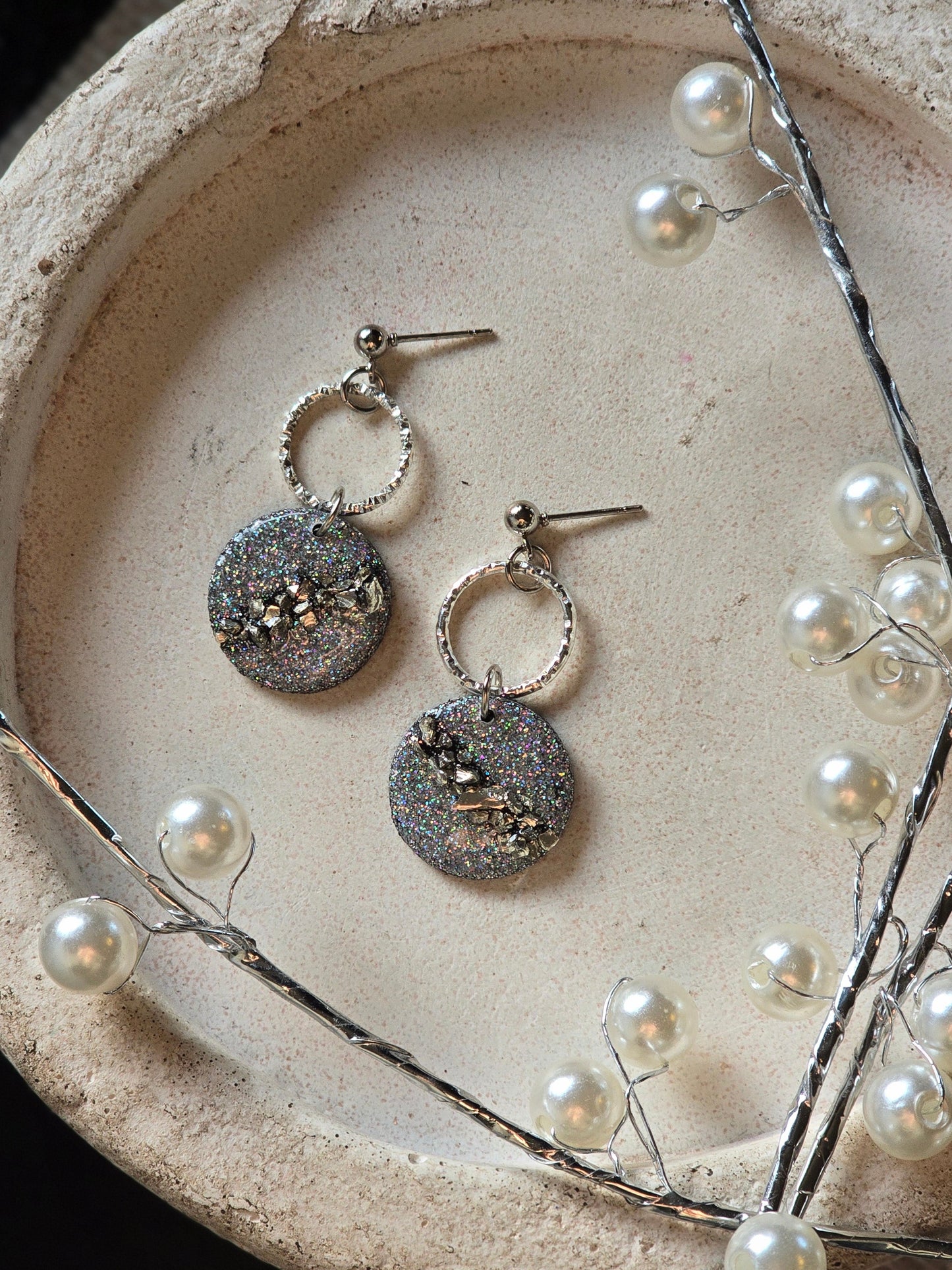 Druzy charm dangles