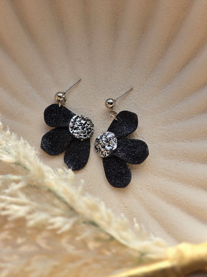 Glitter flower dangles| can be switched for fish hook
