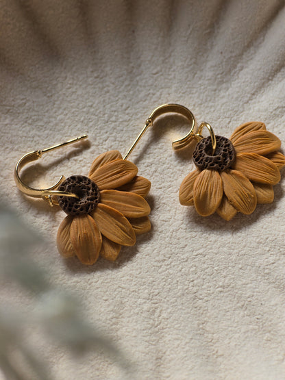 Sunflower huggies| can be switched for silver