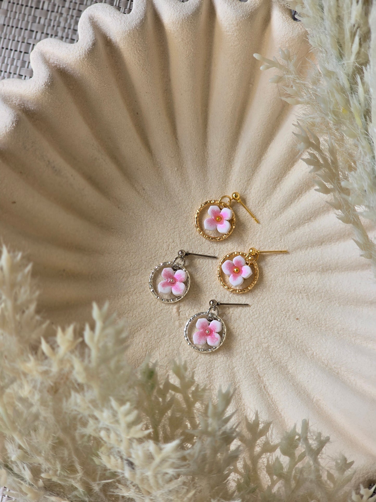Flower charm dangles