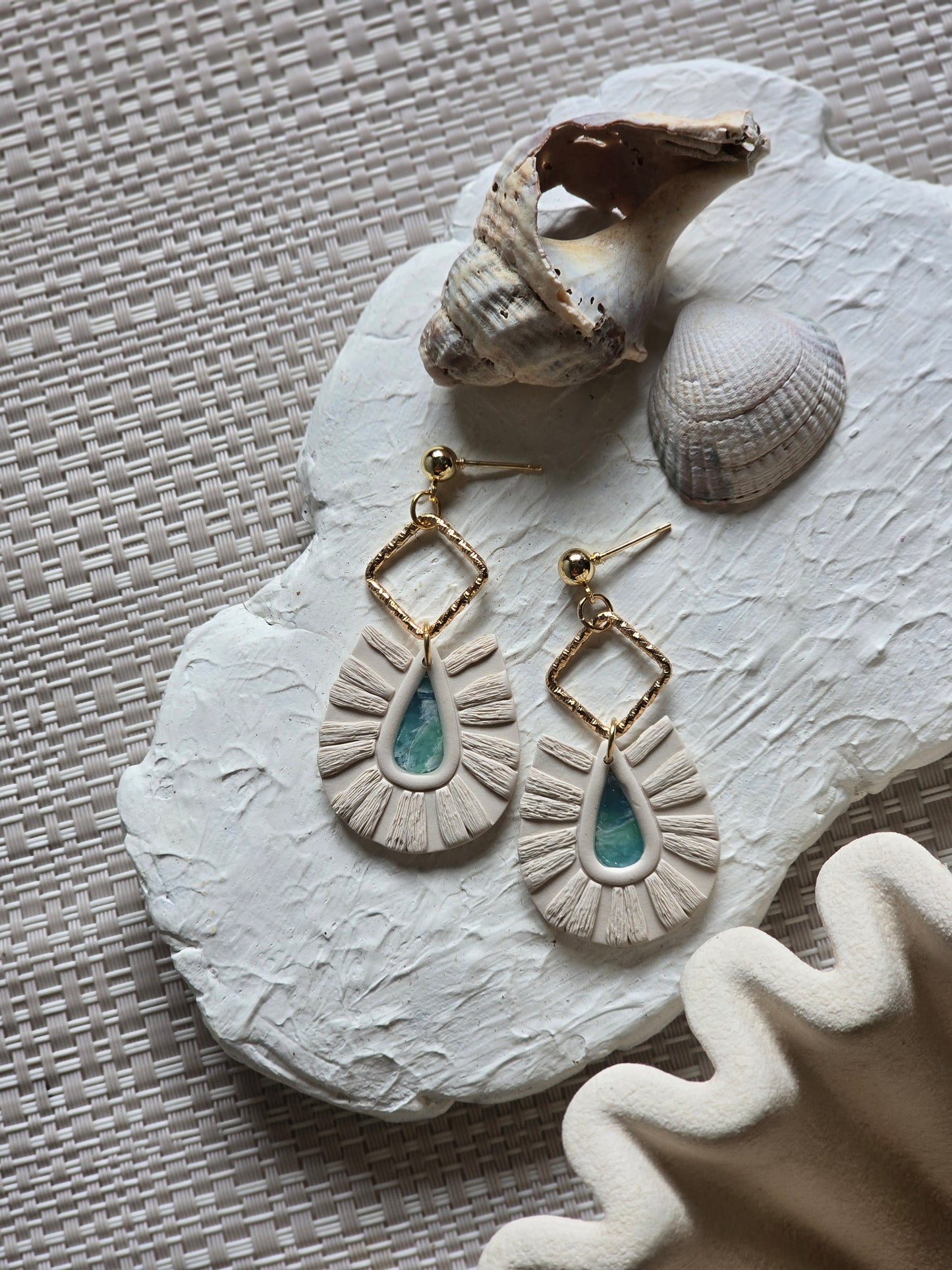 Boho beach dangles|can be switched for silver and/or fish hook