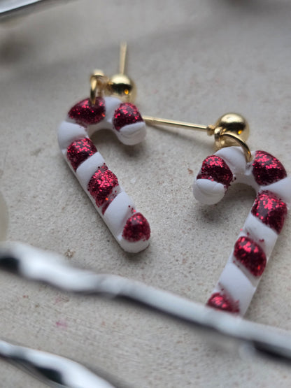 Candy cane dangles| can be switched for silver and/or fish hook