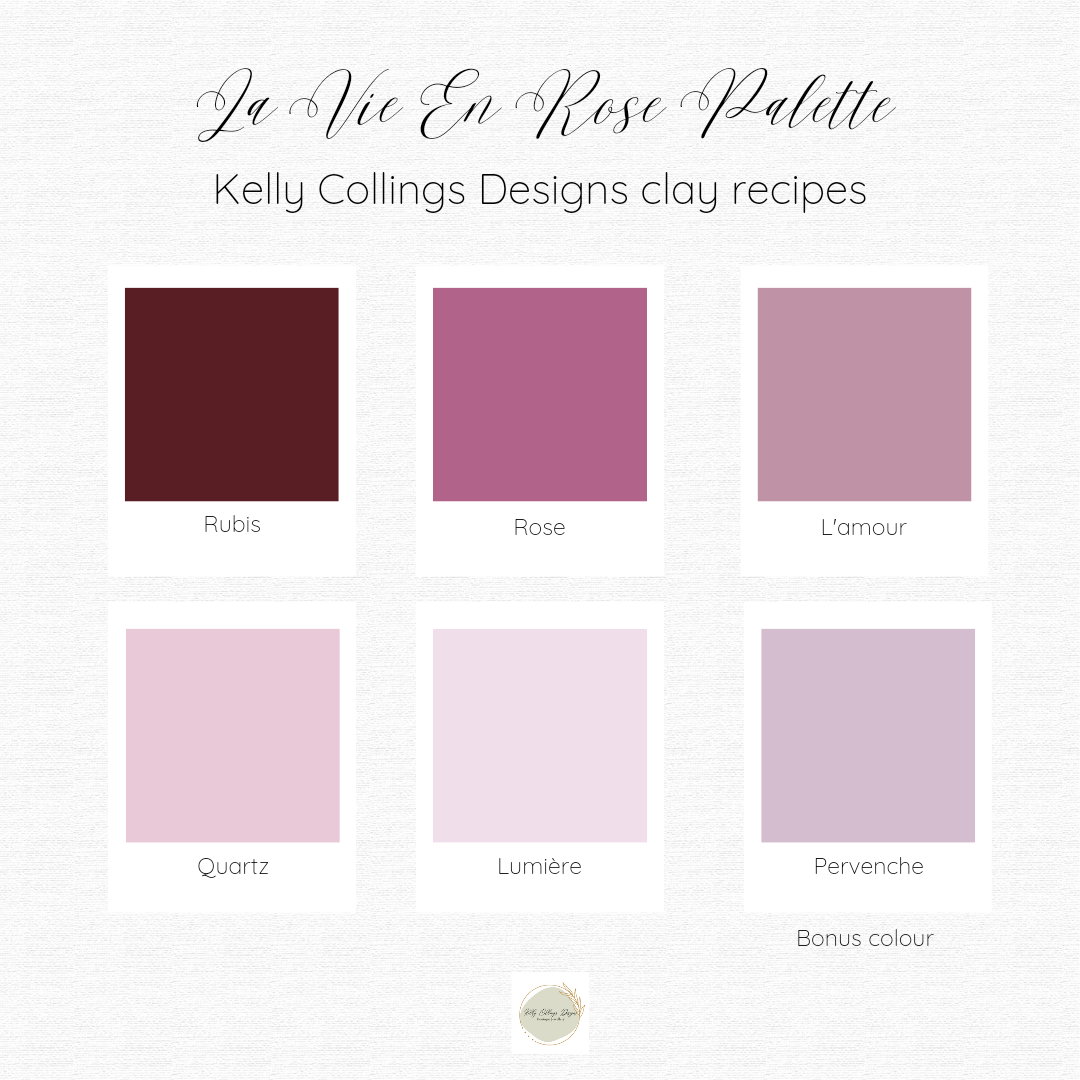 La Vie En Rose Palette| Clay recipe| Digital Download